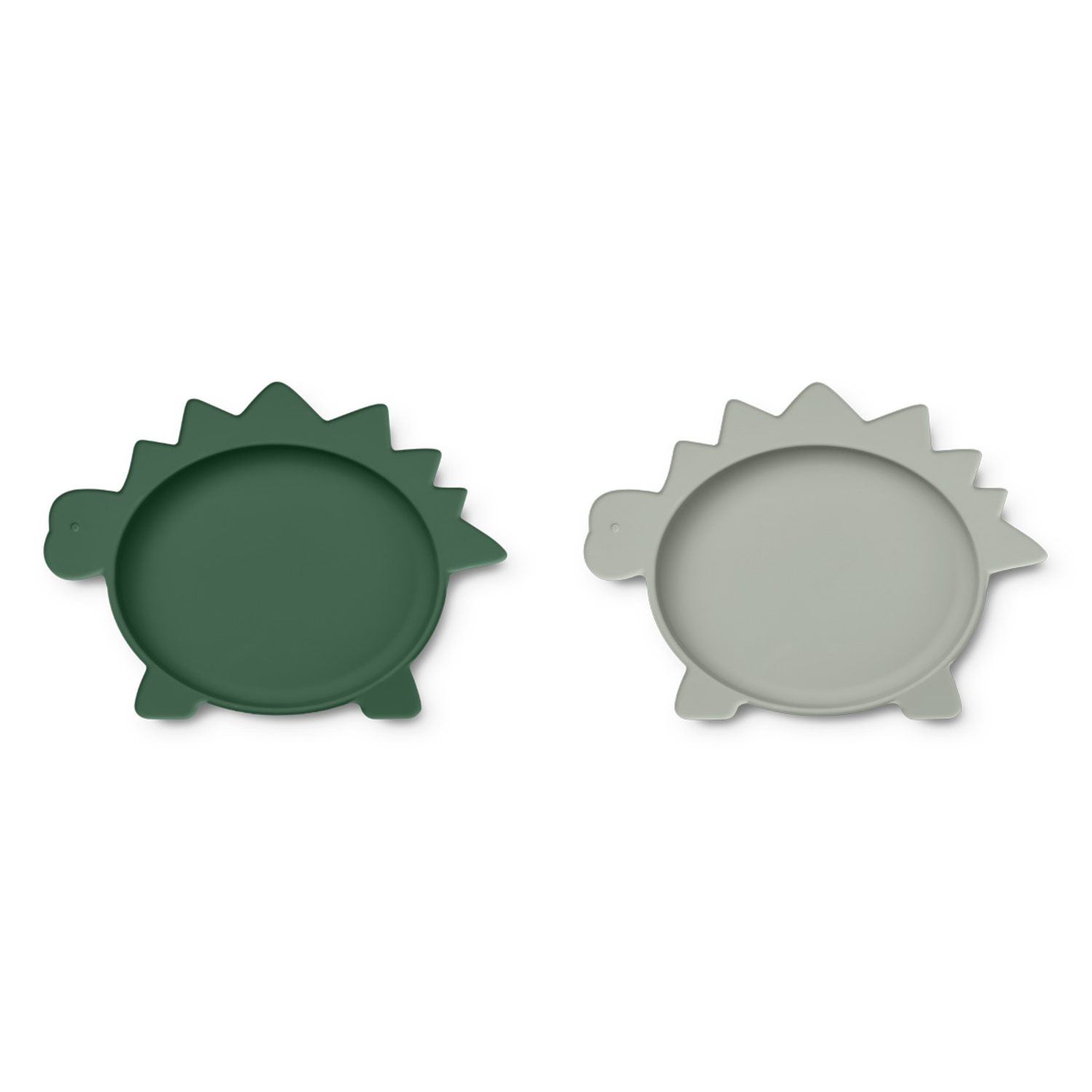 Assiettes en Silicone Olivia Dino Hunter Green / Dove Blue Mix Liewood