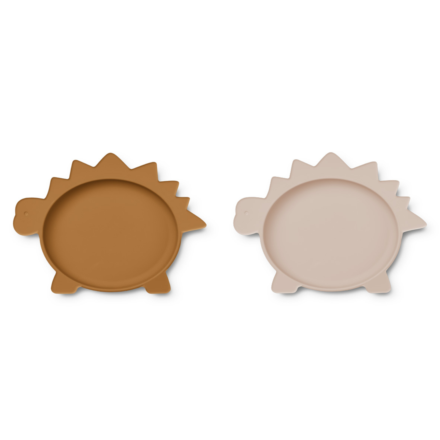 Assiettes en Silicone Olivia Dino Rose Mix / Moutarde Liewood