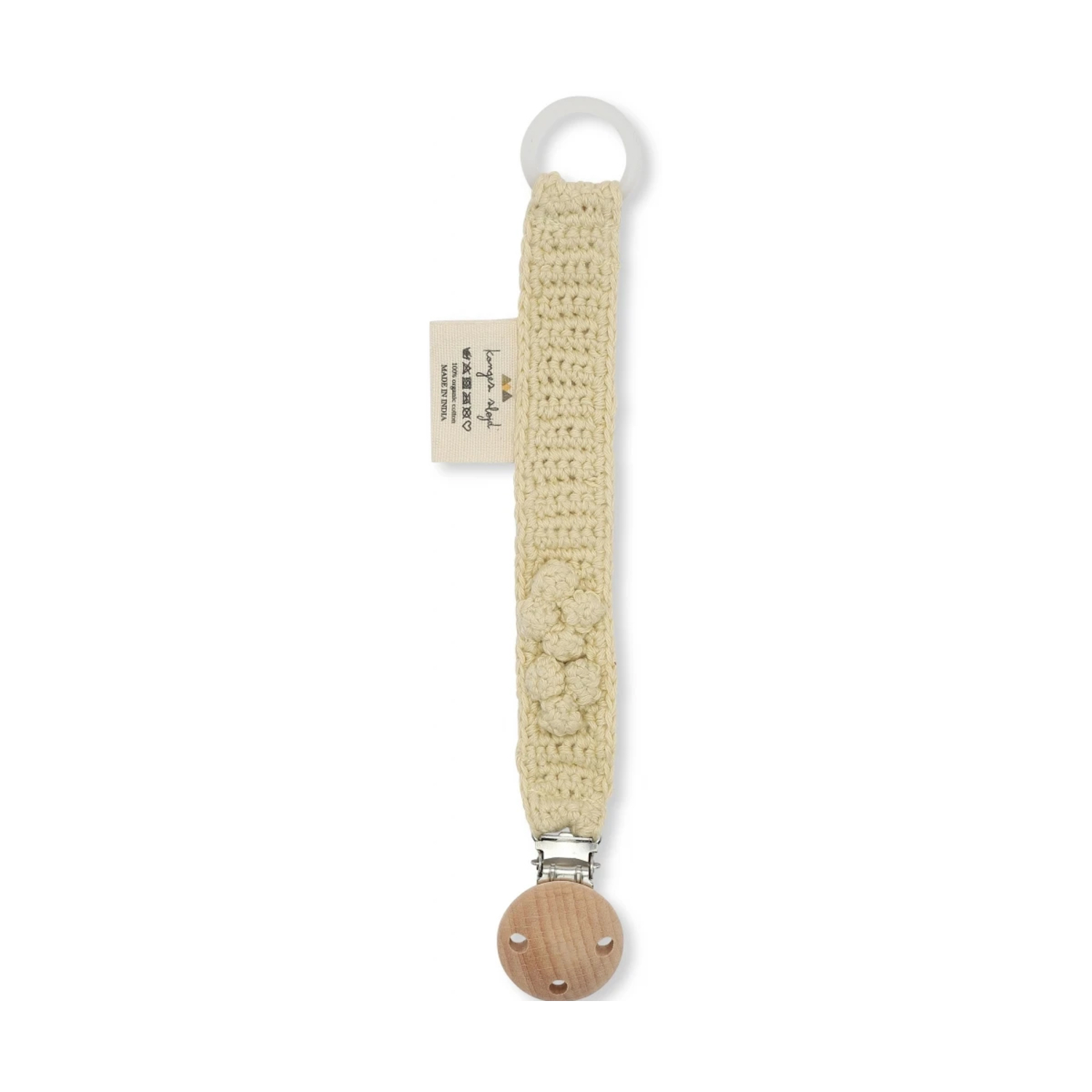 Attache Sucette Knit Jaune Konges Slojd