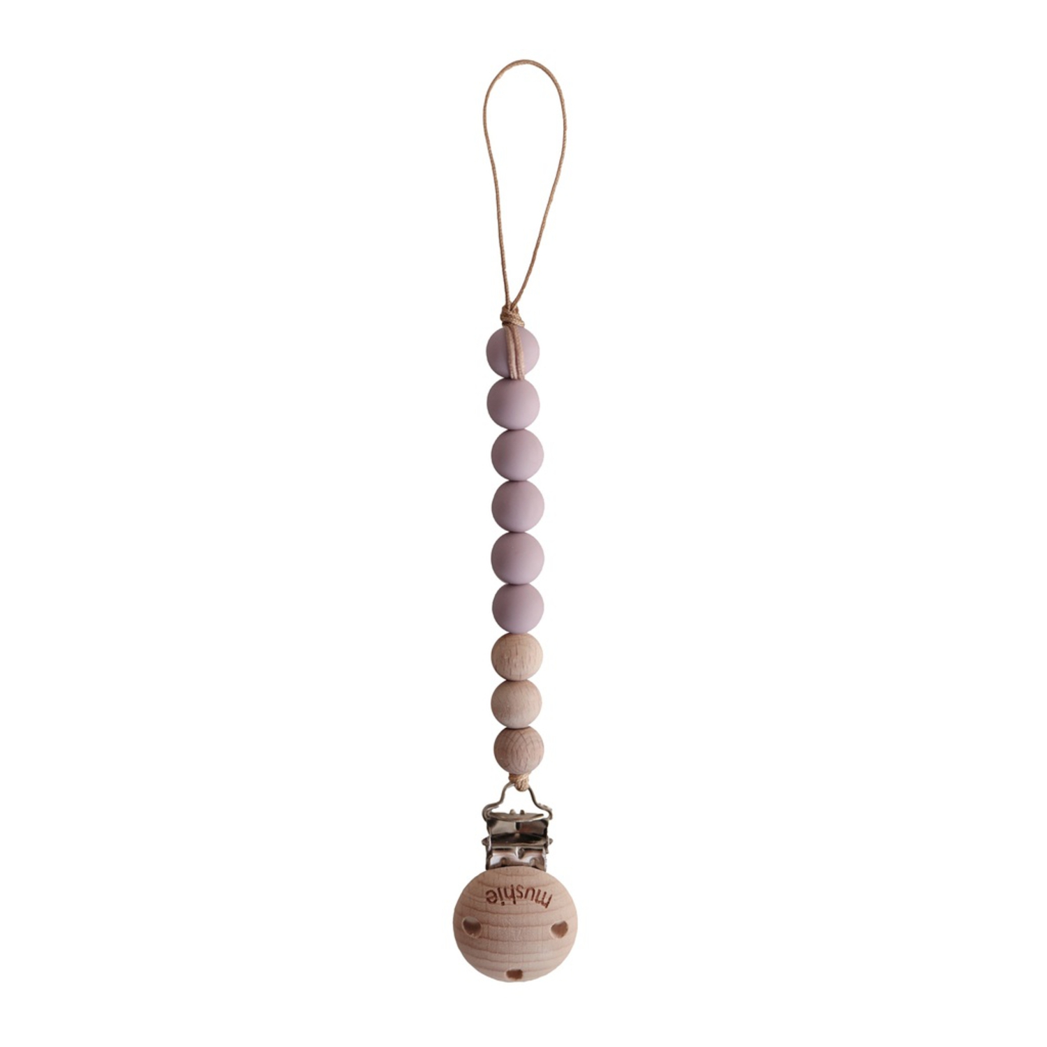 Attache Tétine Mauve Mushie
