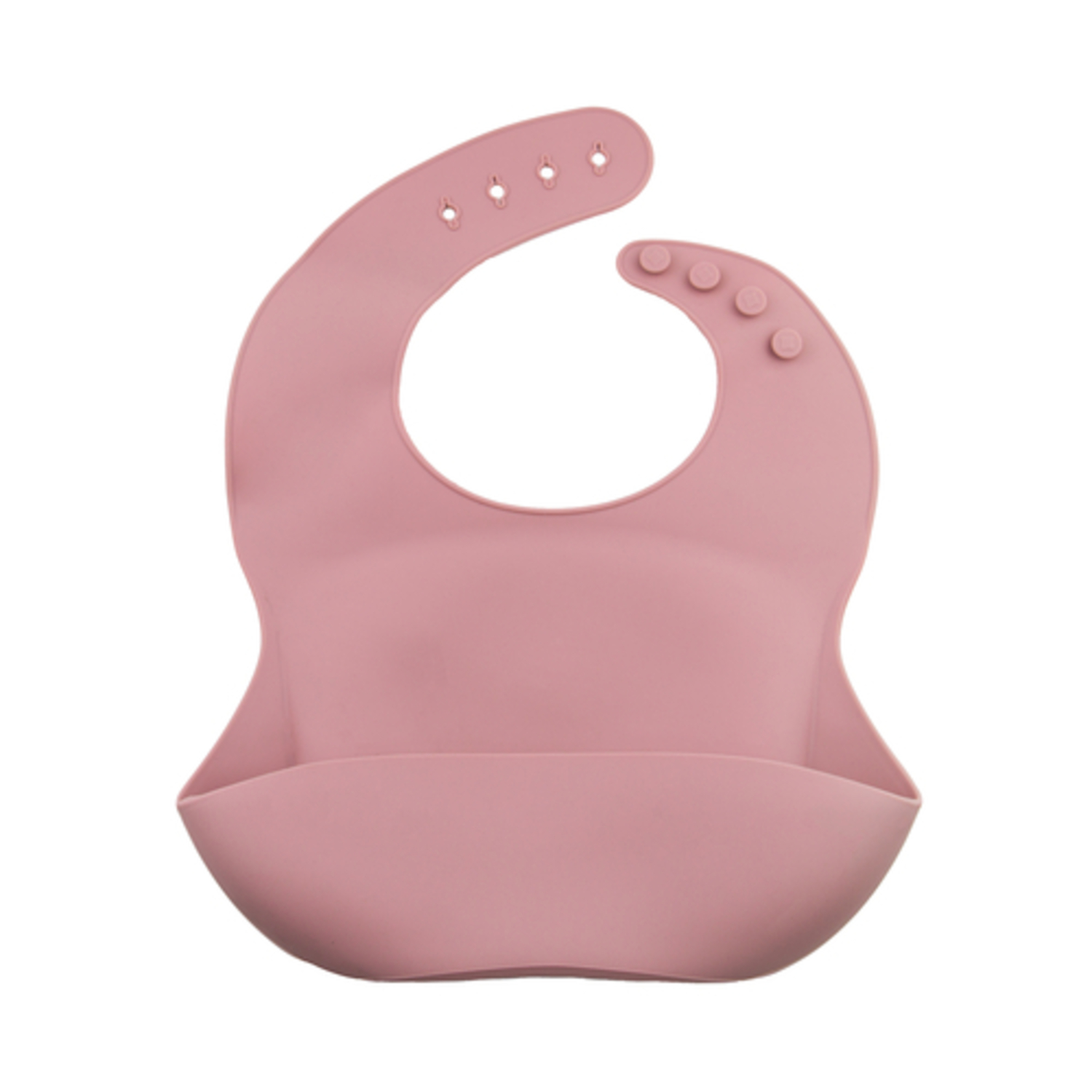Bavoir en silicone avec Poche Silky Rose Foncé ChoO