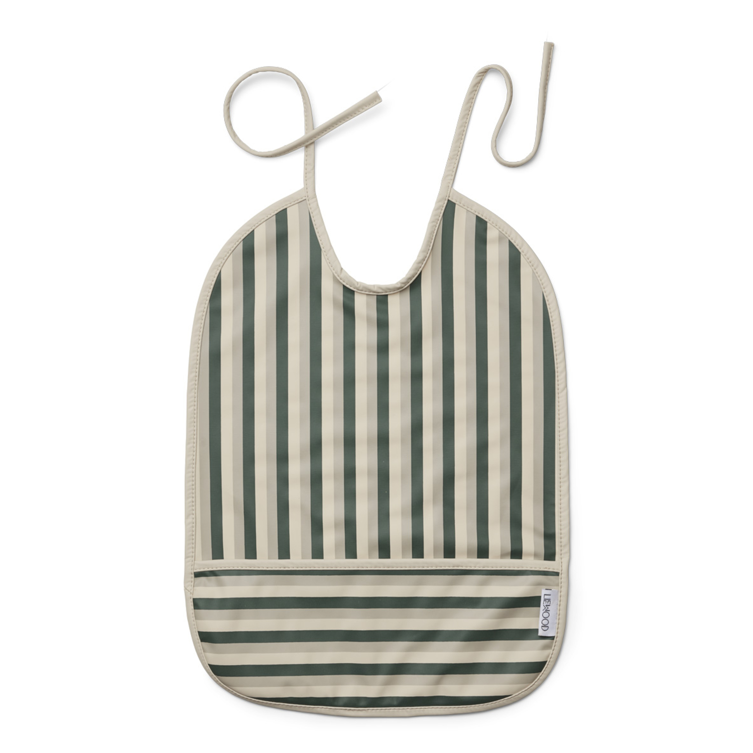 Bavoir Lai Stripe Garden Green / Sandy / Dove Blue Liewood