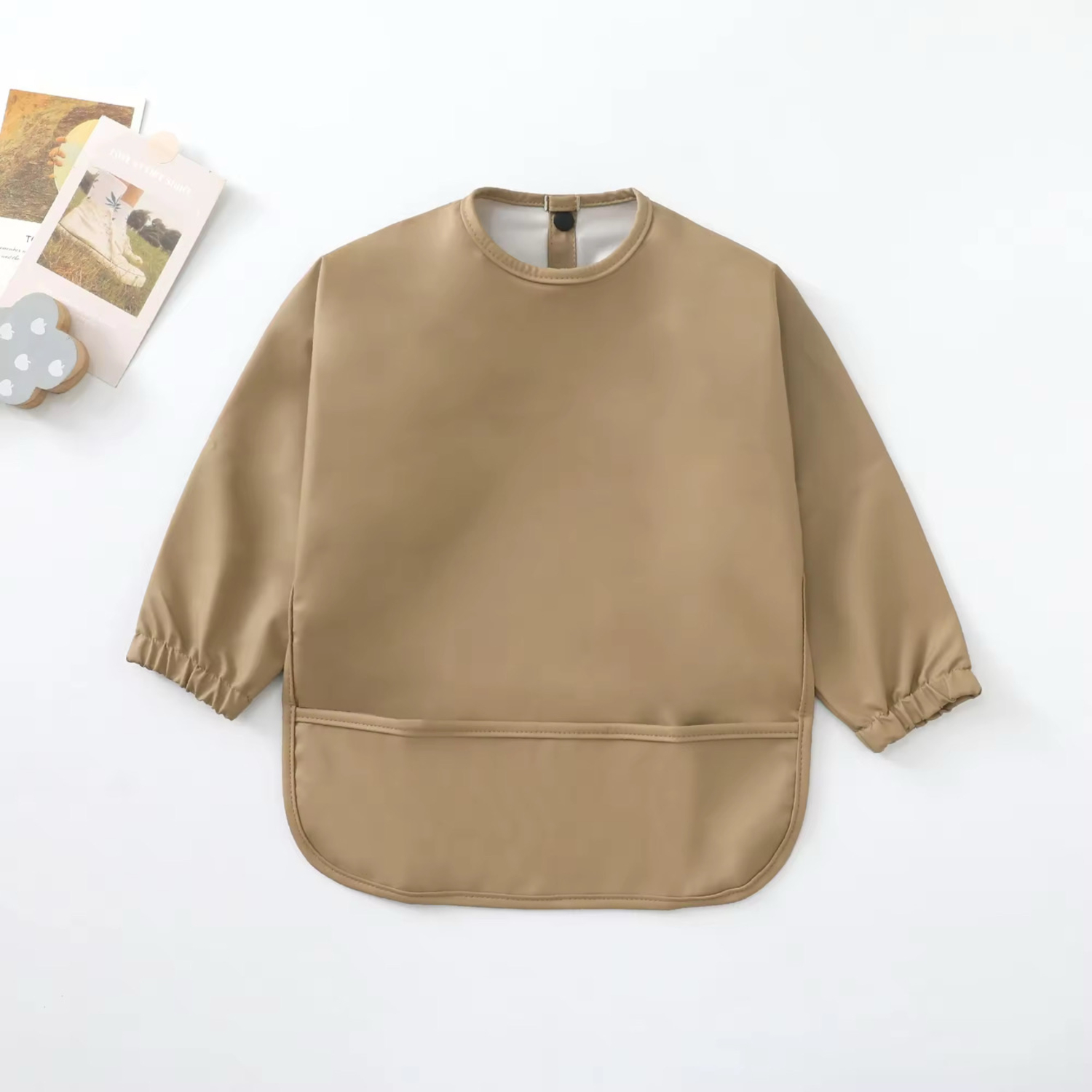Bavoir Manches Longues Archy Camel ChoO