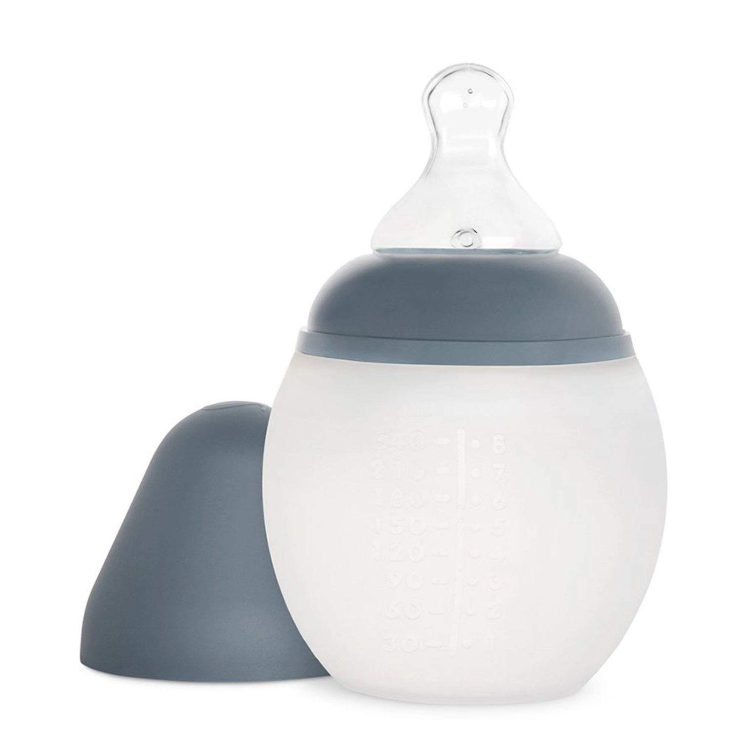Biberon en silicone Blue Grey (240 ml) Elhée