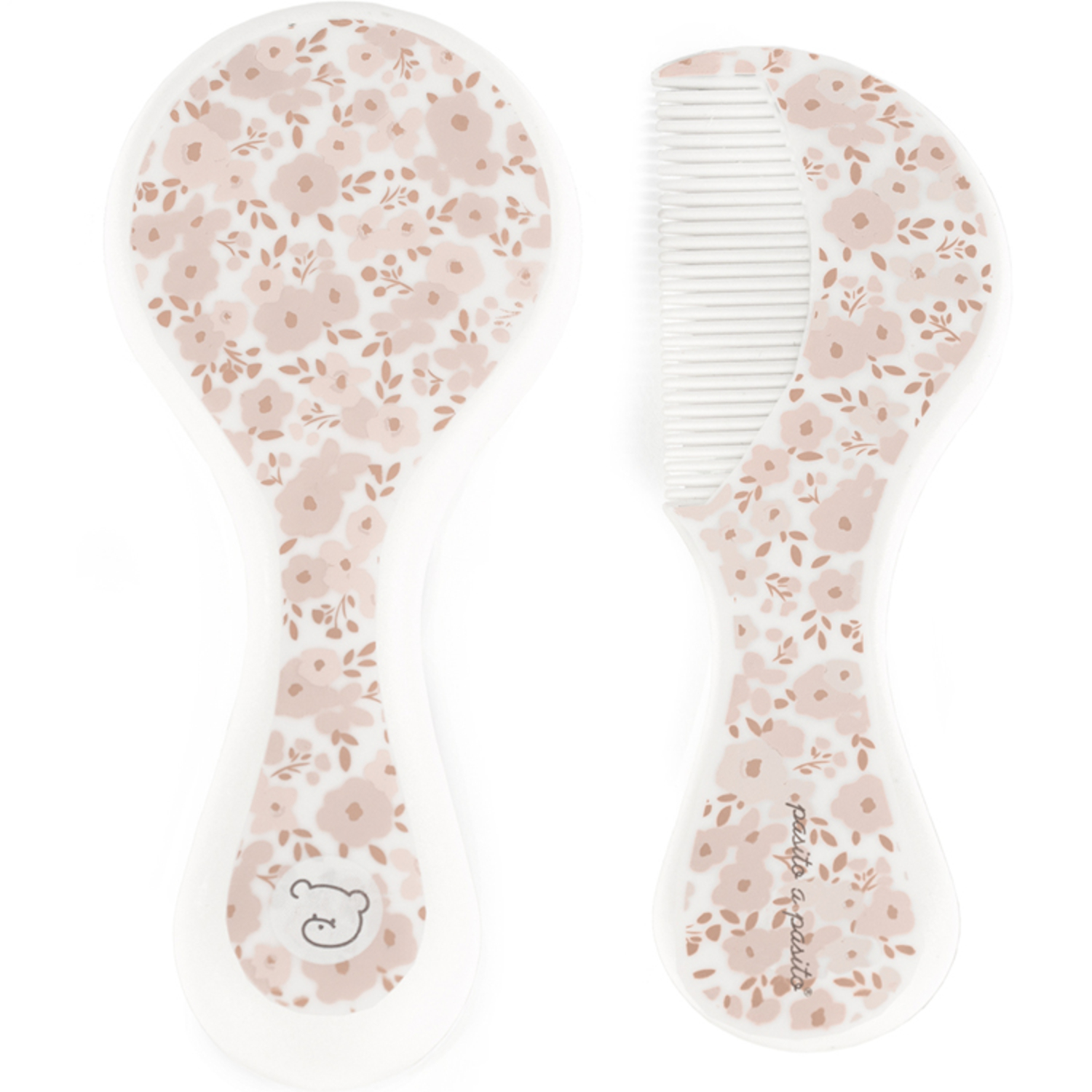 Brosse et Peigne Fleurs Rose Walking Mum - Pasito a Pasito