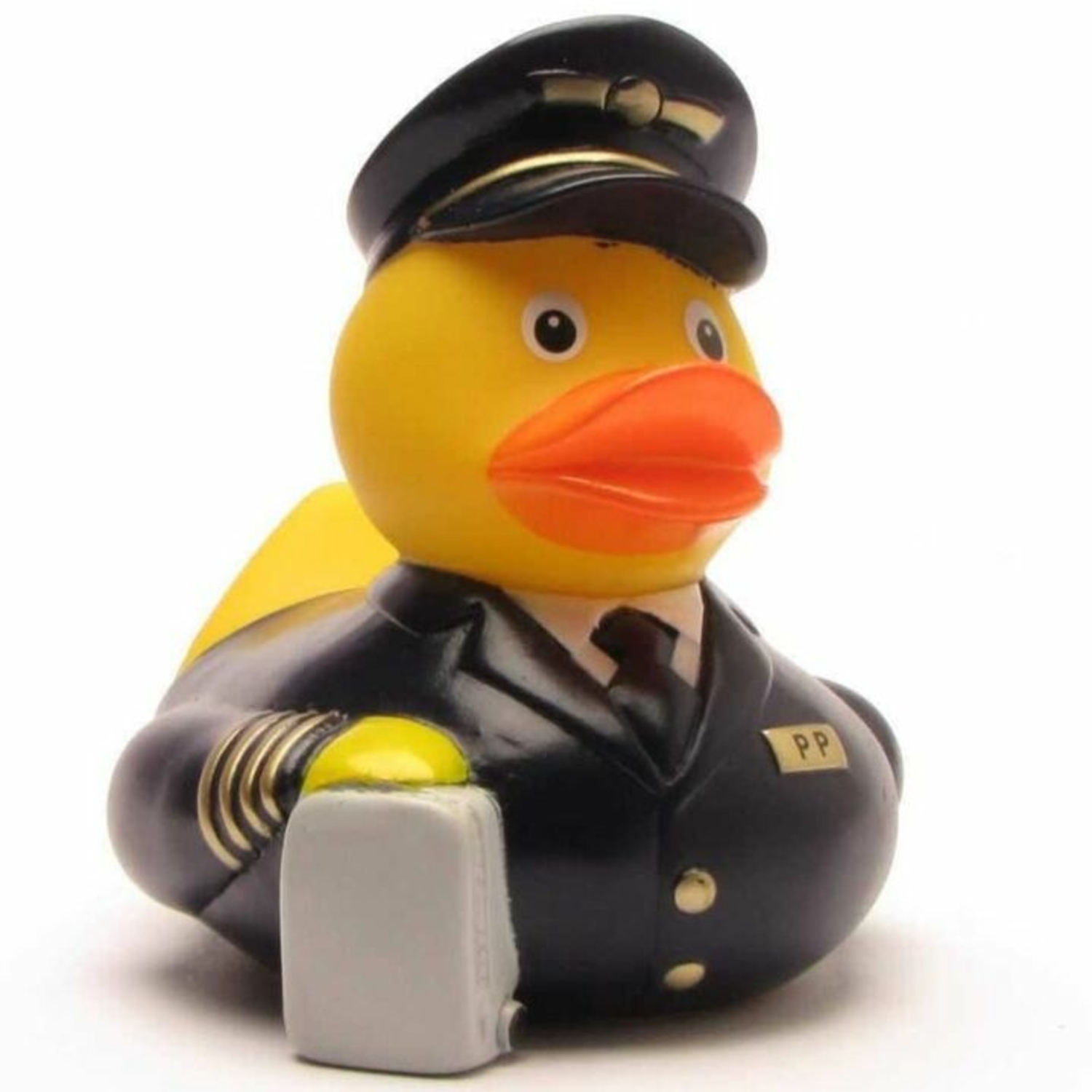Canard de Bain Pilote avec sa valise argent Duckshop