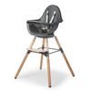 Chaise Haute Evolu One 80° + Arceau Naturel/Anthracite Childhome
