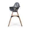 Chaise Haute Evolu One 80° + Arceau Naturel/Anthracite Childhome