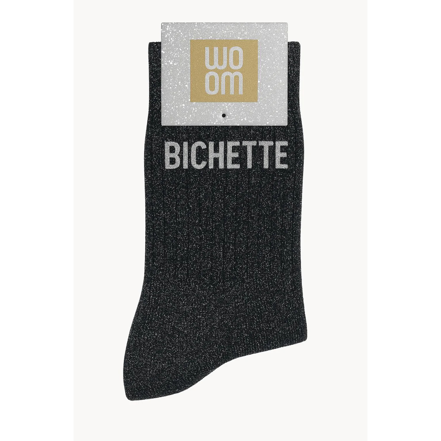 Chaussettes à Paillettes Bichette 36-40 Noir WOOM