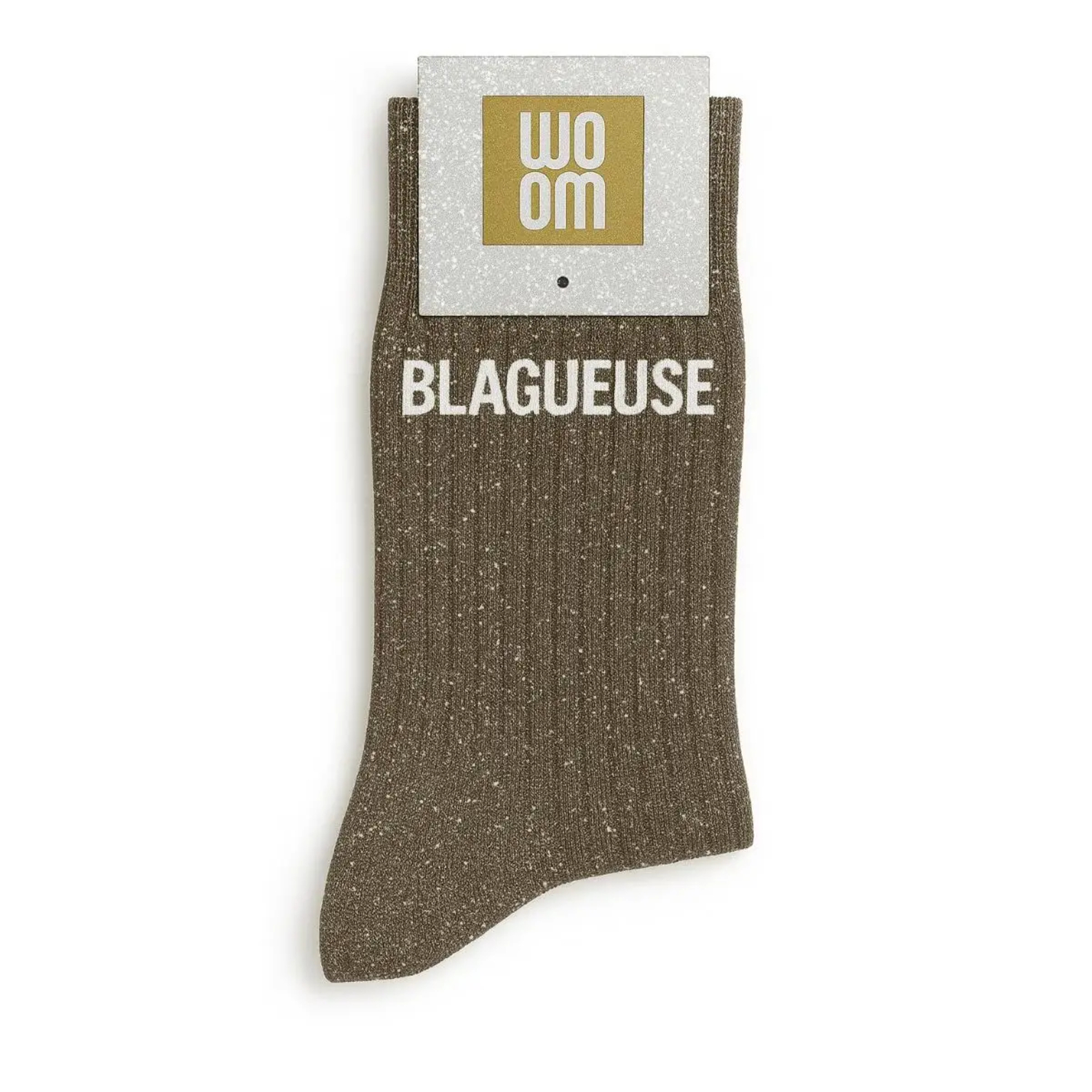 Chaussettes à Paillettes Blagueuse Kaki WOOM
