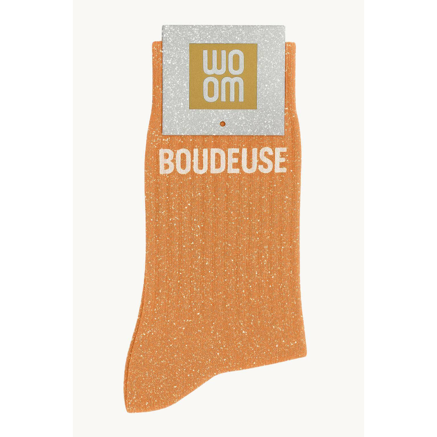 Chaussettes à paillettes Boudeuse 36-40 Abricot WOOM