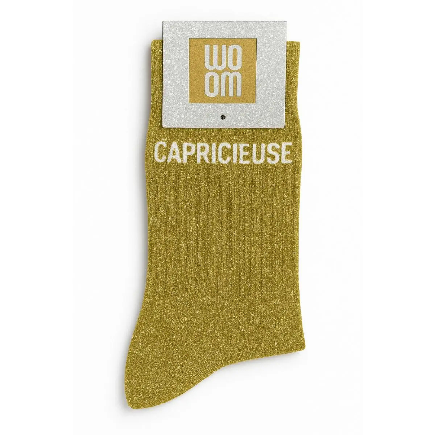 Chaussettes à Paillettes Capricieuse Moutarde WOOM