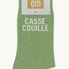 Chaussettes à Paillettes Casse Couille 36-40 Vert Amande WOOM