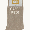 Chaussettes à Paillettes Casse Pieds 36-40 Beige WOOM