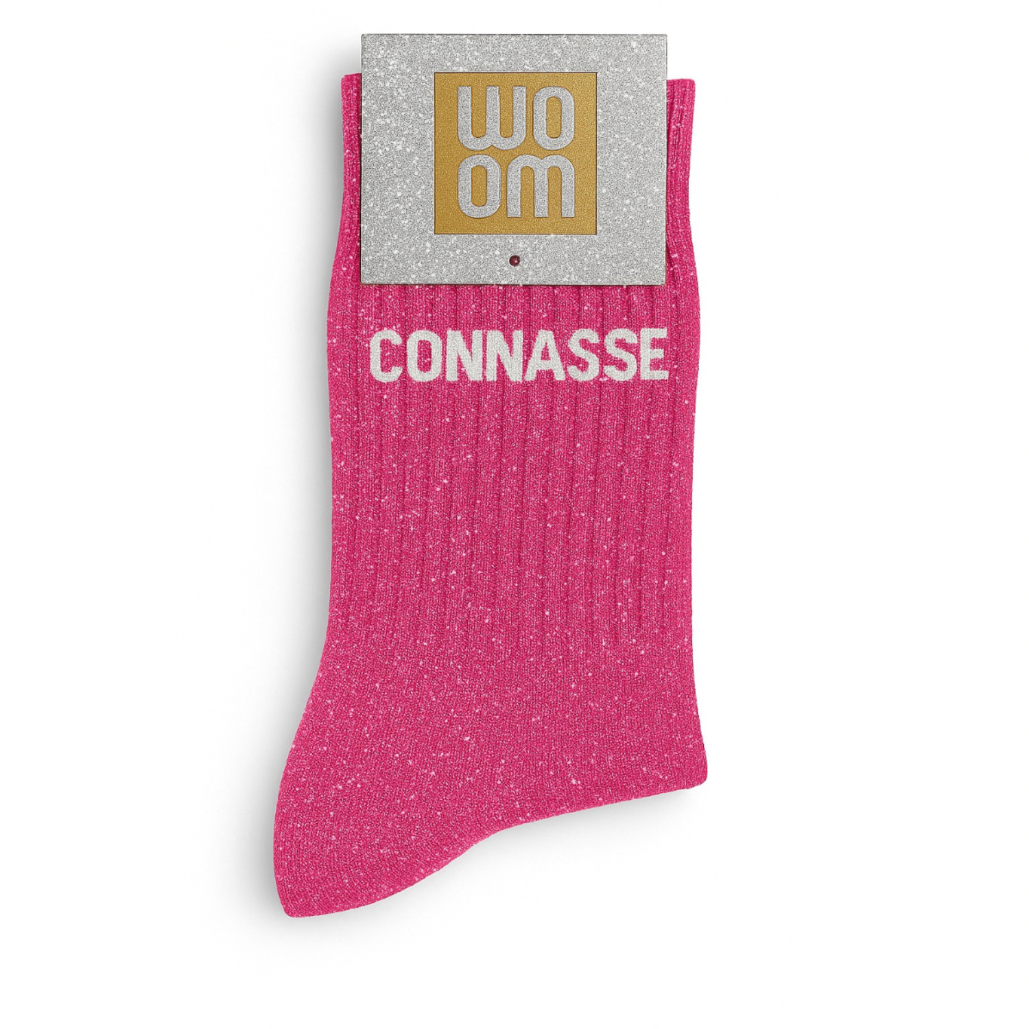 Chaussettes à Paillettes Connasse 36-40 Fuchsia WOOM