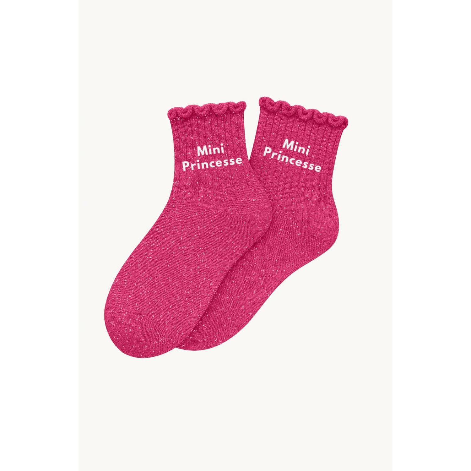 Chaussettes à Paillettes Enfant Mini Princesse 3-6 ans rose Fuschia WOOM