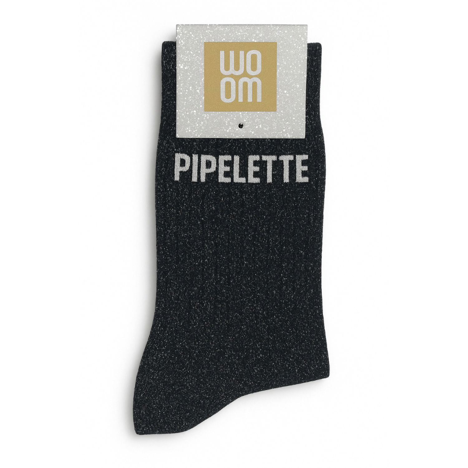 Chaussettes à Paillettes Pipelette 36-40 Noir WOOM