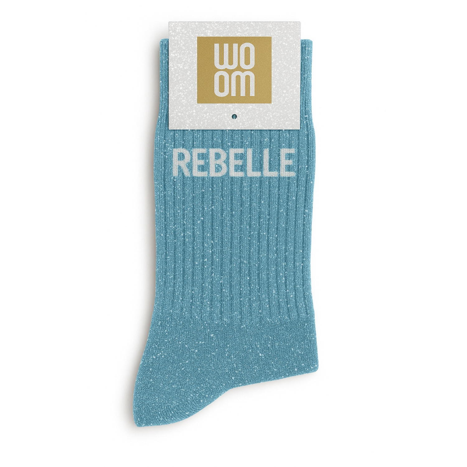 Chaussettes à Paillettes Rebelle Aqua Turquoise WOOM