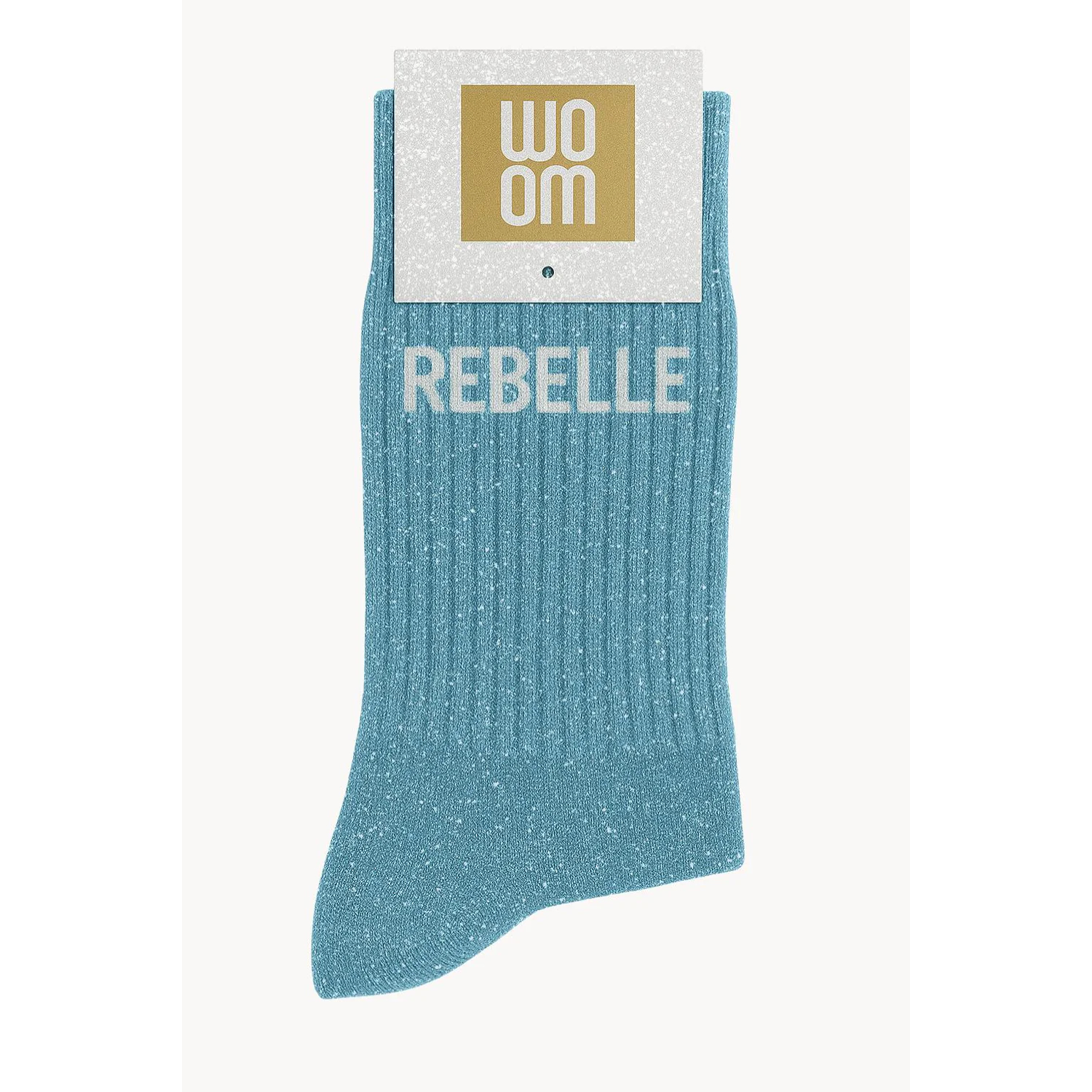 Chaussettes à Paillettes Rebelle Bleu Turquoise WOOM