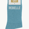 Chaussettes à Paillettes Rebelle Bleu Turquoise WOOM