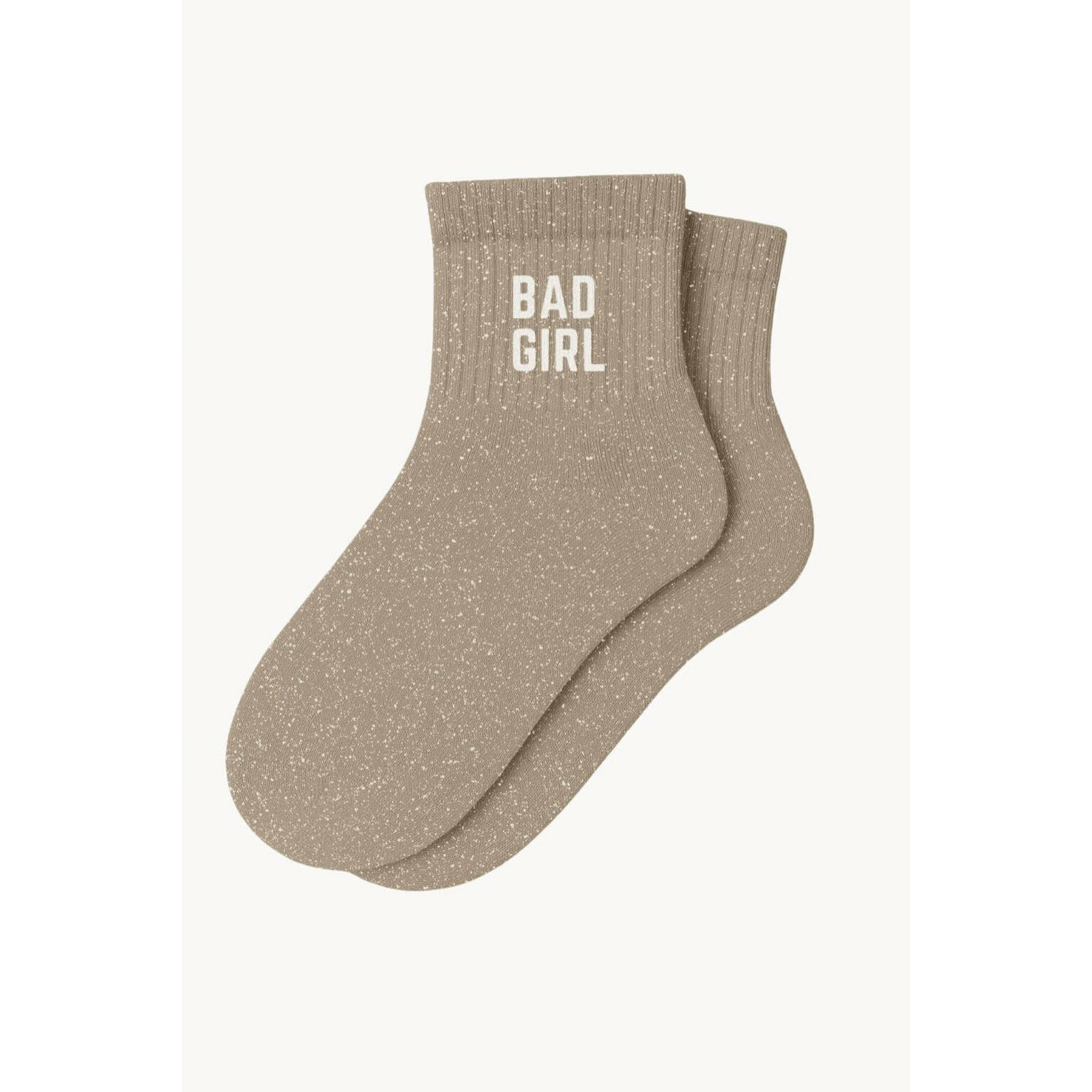 Chaussettes Courtes à Paillettes Bad Girl 36-40 Beige WOOM
