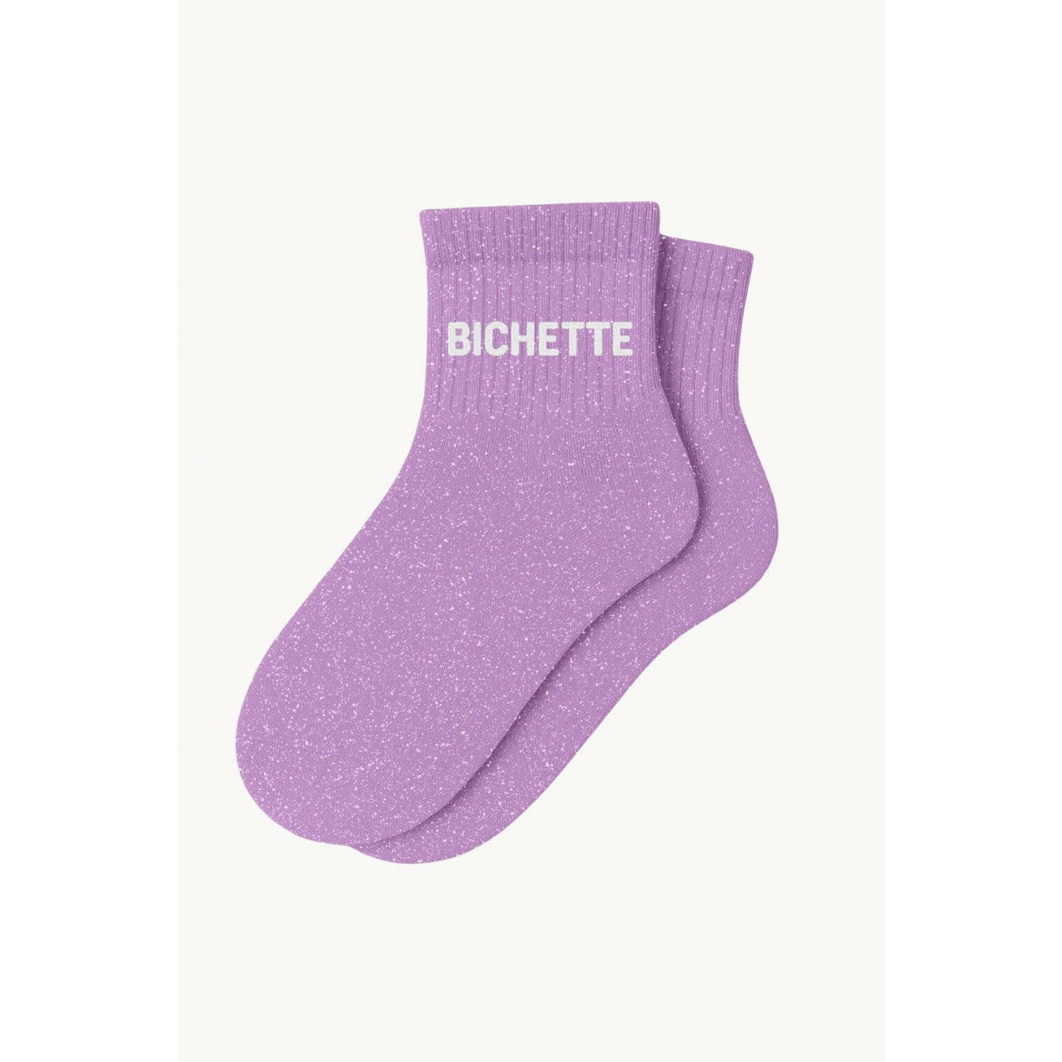 Chaussettes Courtes à Paillettes Bichette 36-40 Purple WOOM