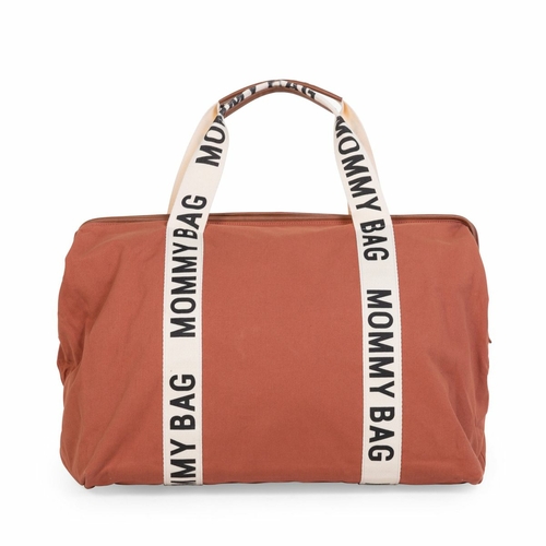 Childhome Sac à Langer Mommy Bag Toile - Signature Terracotta
