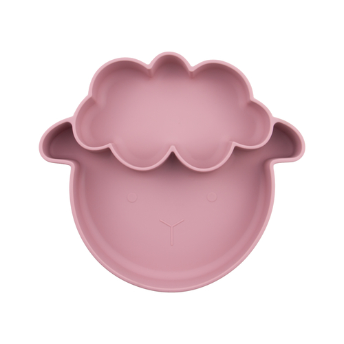 ChoO Assiette Compartimentée Mouton Rose Foncé