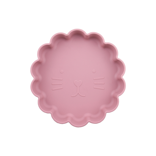 ChoO Assiette en Silicone Chat Cathy Rose Foncé