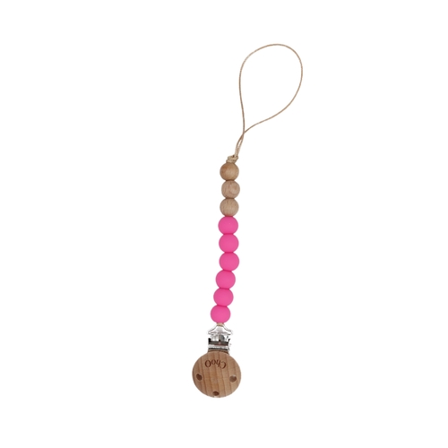 ChoO Attache Sucette Rose Fluo