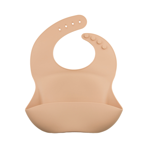 ChoO Bavoir en silicone avec Poche Silky Abricot