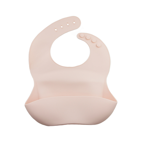 ChoO Bavoir en silicone avec Poche Silky Blush