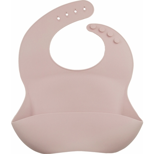 ChoO Bavoir en silicone avec Poche Silky Vieux Rose