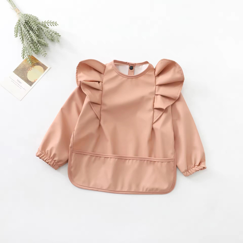 ChoO Bavoir Manches Longues à Volants Amber Blush