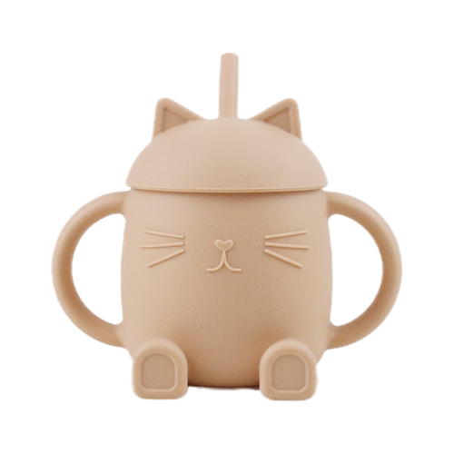 ChoO Tasse avec Paille en Silicone Chatty Nude