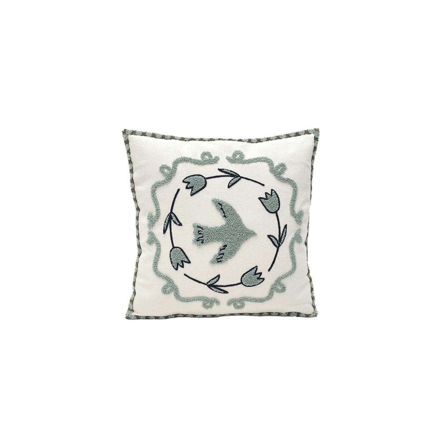 Coussin Influence Colombe Bleu Opjet