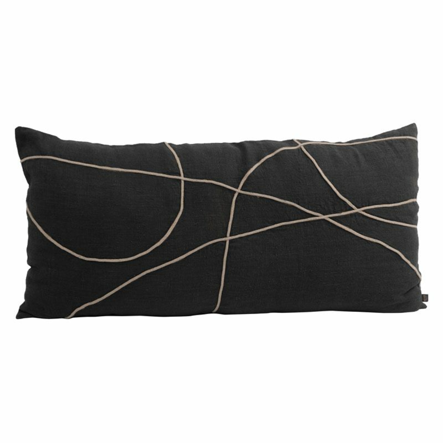 Coussin Marbella Noir 55 x 110 Haomy