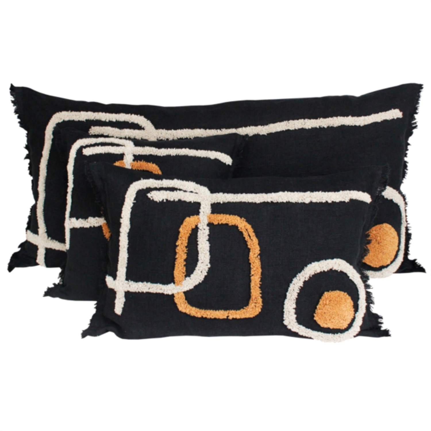 Coussin Tikri Noir Haomy