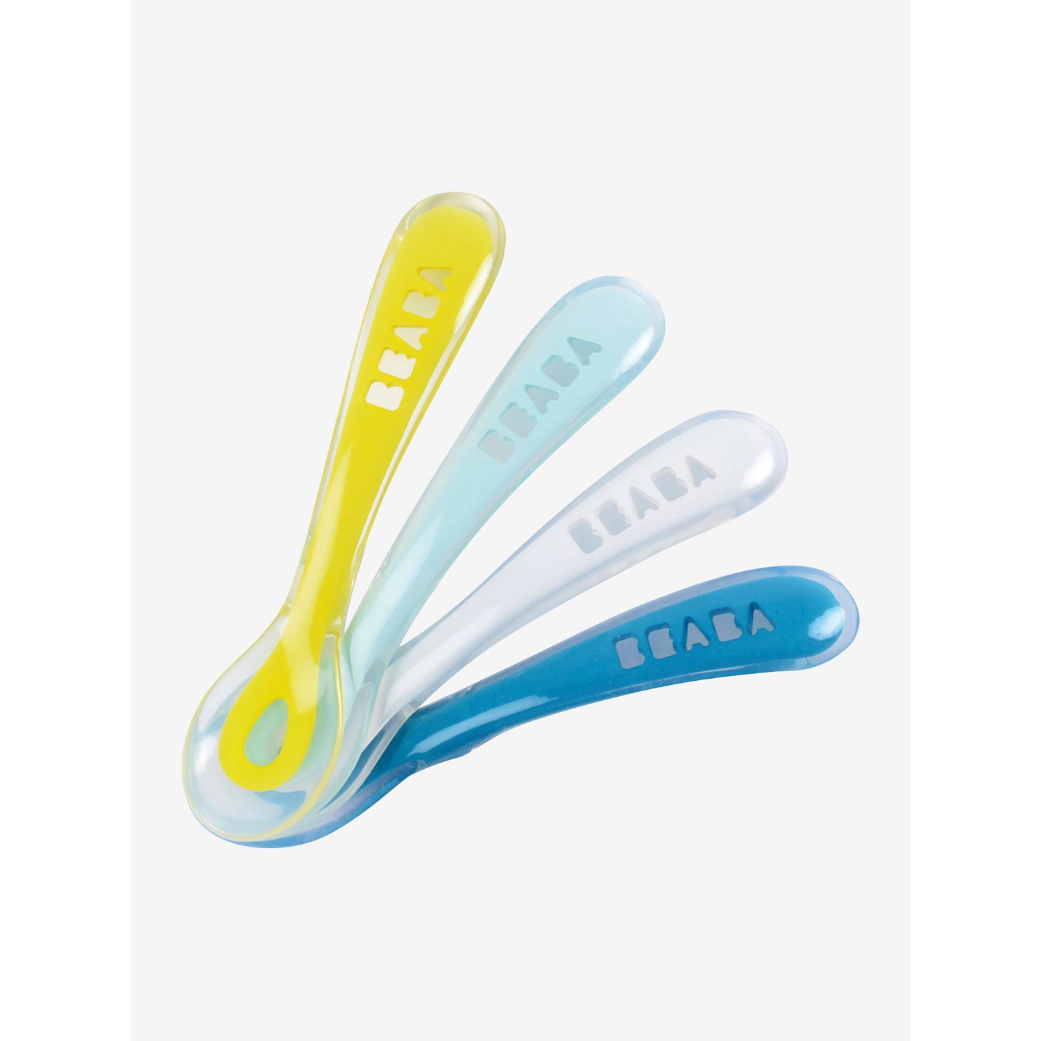 Cuillère 2 eme age bleu mix Beaba