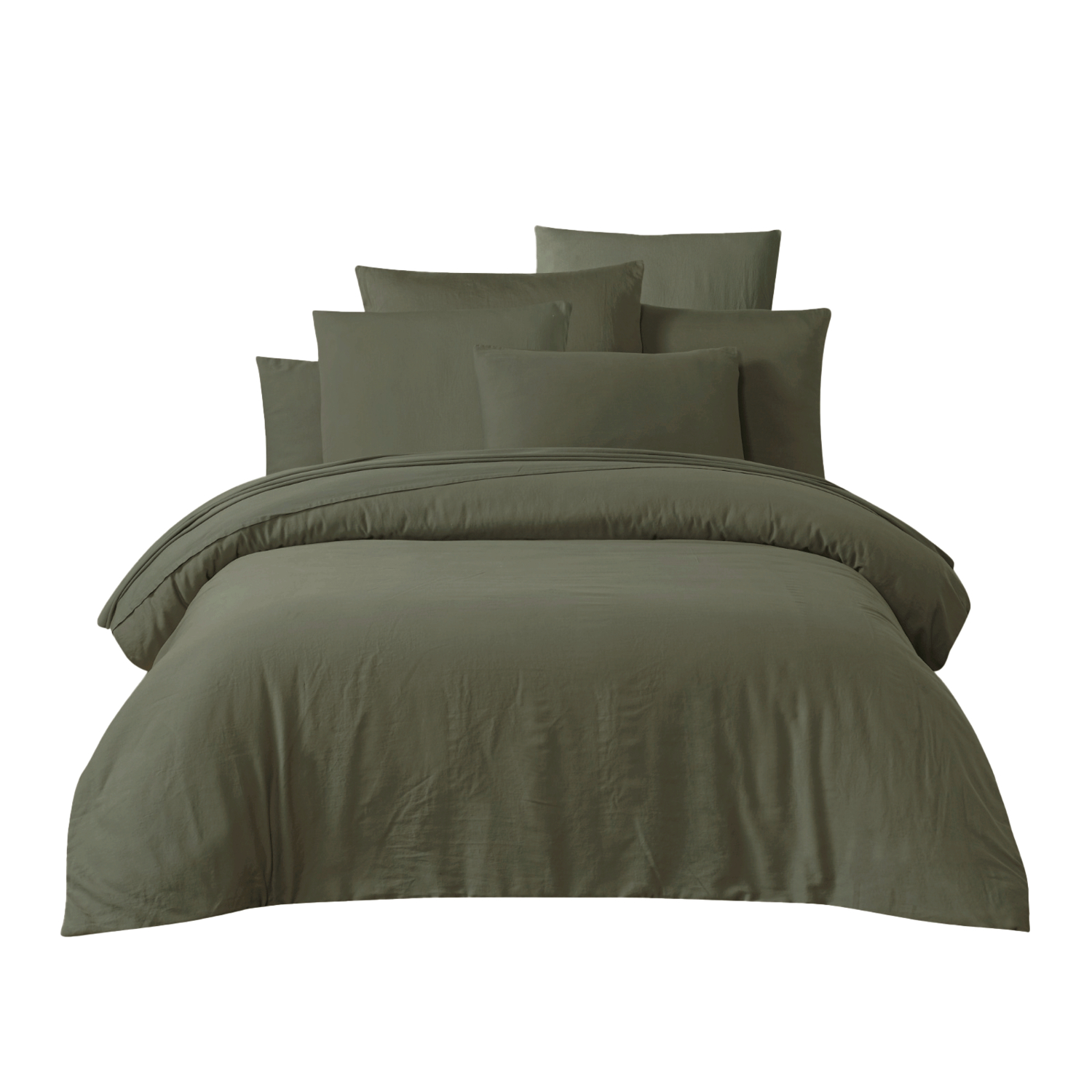 Drap housse Taloa Kaki 160 x 200 cm Haomy