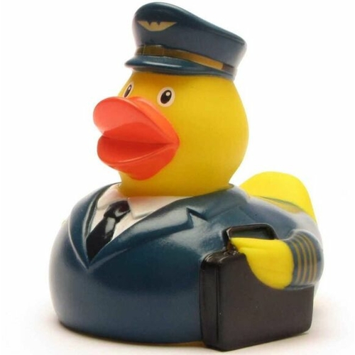 Duckshop Canard de Bain Pilote avec sa valise noire