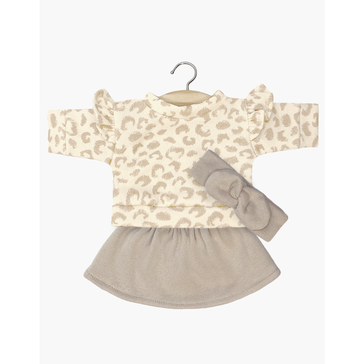 Ensemble Liliane top féline et jupe avec headband Minikane