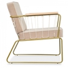 Fauteuil Cabanette en Velours et Métal Doré Naturel Opjet