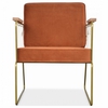Fauteuil Cabanette en Velours et Métal Doré Opjet