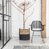 Fauteuil Tub en rotin Noir HK Living