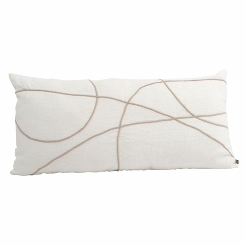 Haomy Coussin Marbella Blanc 55 x 110