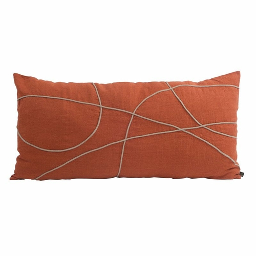 Haomy Coussin Marbella Brique 55 x 110