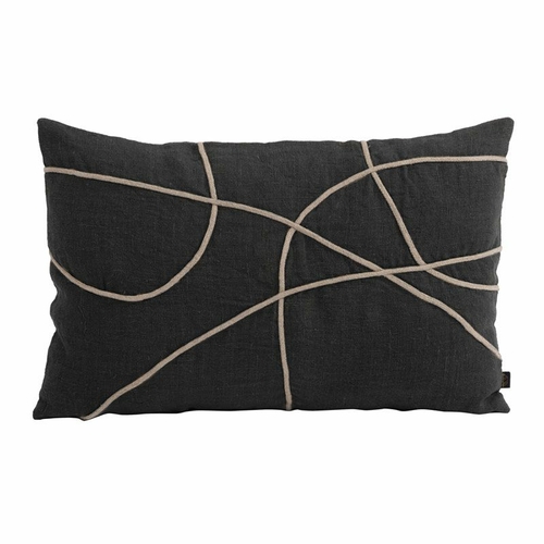 Haomy Coussin Marbella Noir 40 x 60
