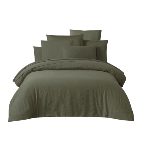 Haomy Drap housse Taloa Kaki 160 x 200 cm