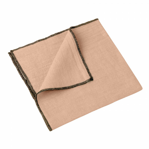Haomy Serviette de table Letia en lin (41 x 41 cm) Cimarron